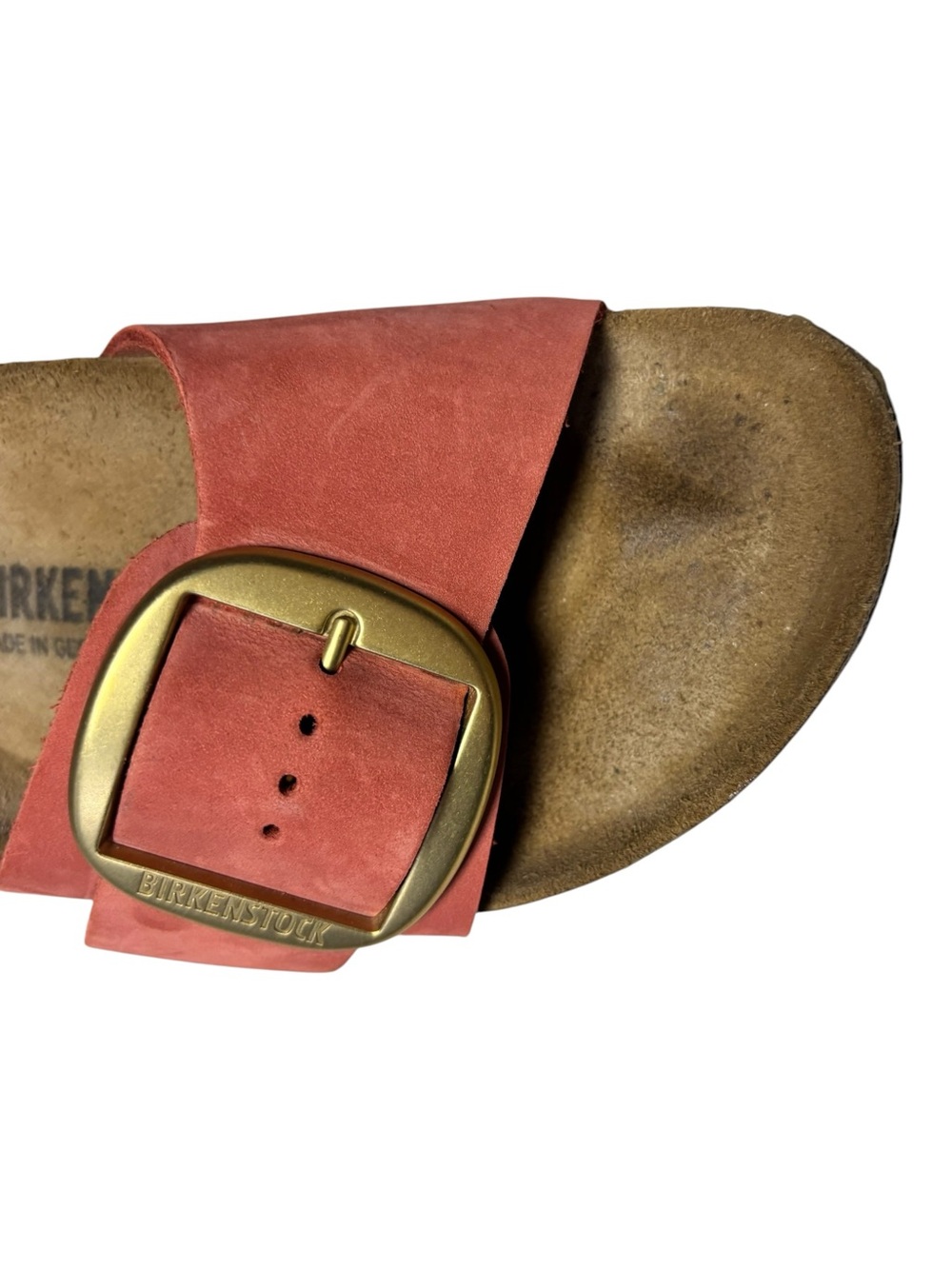 Birkenstock Madrid Big Buckle Mars Red Nubuck Leather Size 39 EU or 8-8.5 US - Picture 9 of 10